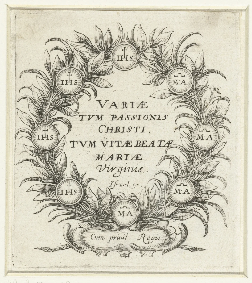 Titelprent voor reeks scènes uit het Lijdensverhaal en scènes uit het leven van Maria by Abraham Bosse, print, 1635-1661