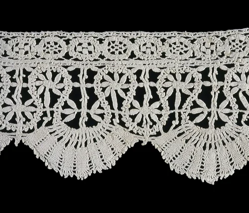 Fragment (Border) by Italy, textile, 1601-1650