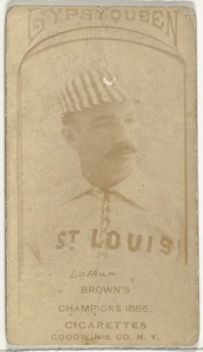 Arlie Latham, 3rd Base, St. Louis Browns, from the Old Judge series (N172) for Old Judge Cigarettes by Goodwin & Company, photograph, 1886