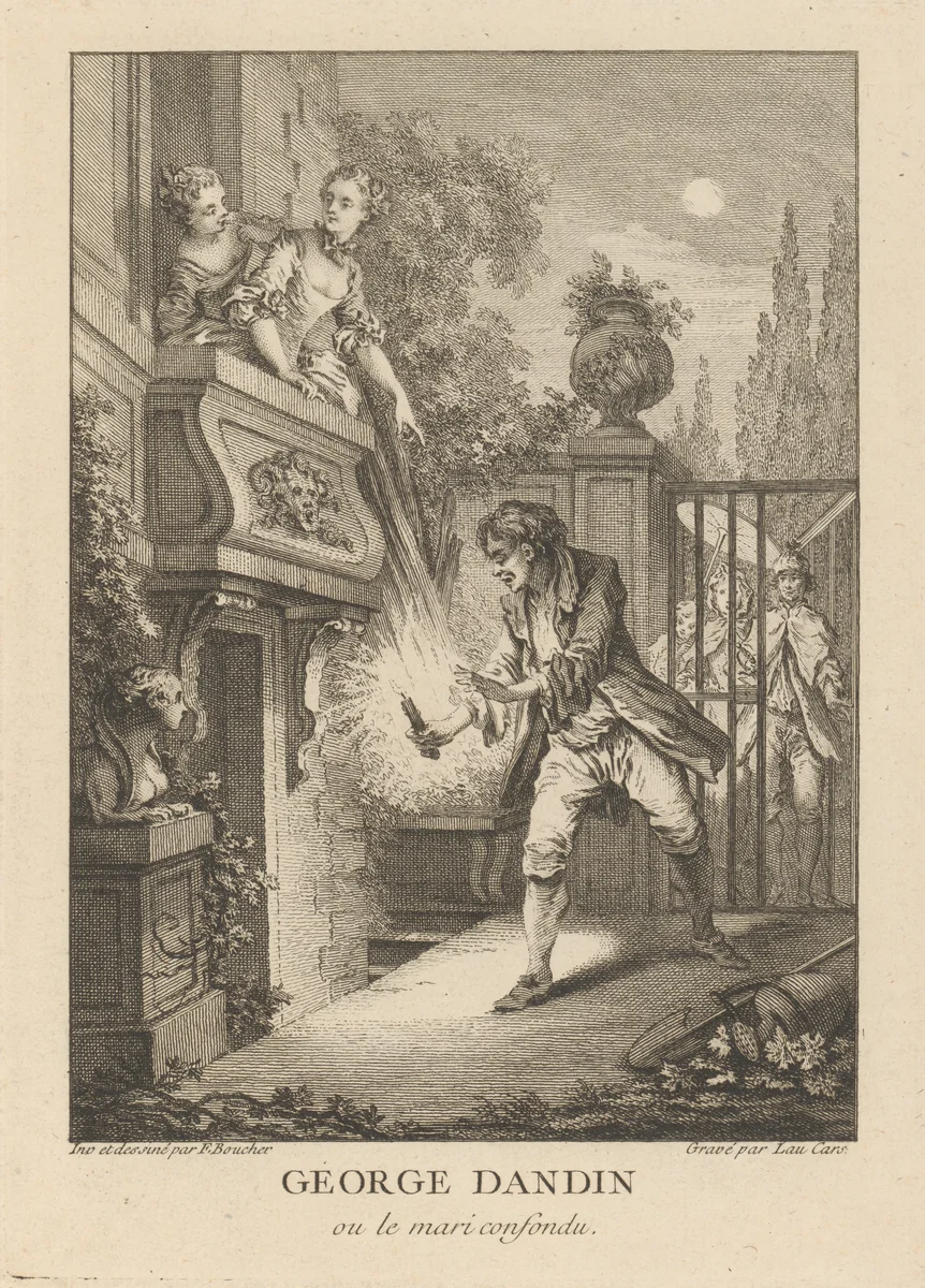 Gravures de Boucher pour les Oeuvres de Molière [Figures de Boucher pour Molière] by Jean-Baptiste Mauzaisse, book, 1734-1770