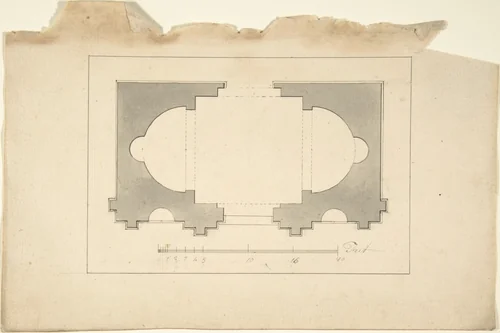 Plan for Garden Pavilion by Robert Morris, drawing, 1715-1754