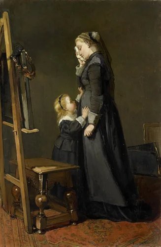 The Widow of a Painter by Kate Bisschop-Swift, painting, 1870