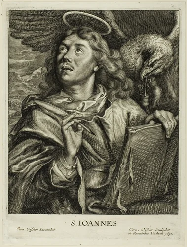 Saint John, from The Four Evangelists by Cornelis Visscher, print, 1650