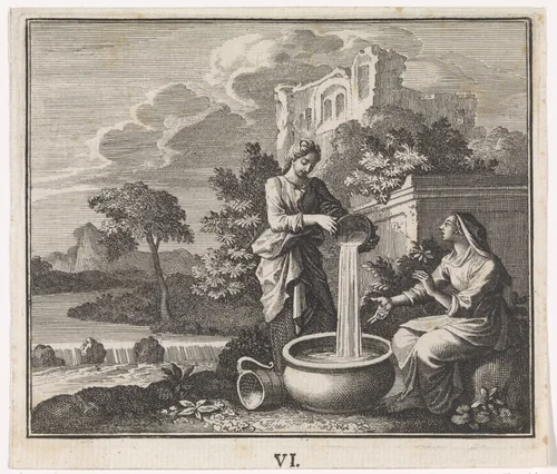 Embleem: water by Caspar Luyken, print, 1695-1705