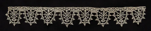 Bobbin Lace (Needlepoint Design) Edging of Points by Unknown, textile, 1550-1599