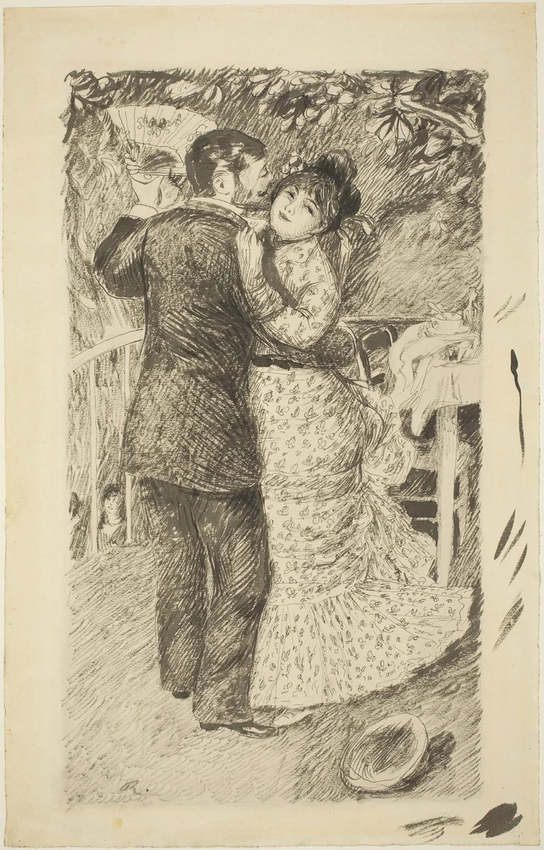 Dance in the Country by Auguste Renoir, drawing, 1883