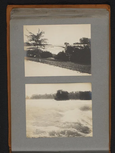 Gezicht op de Goat Island brug en de Niagara rivier by Jan van der Mey, book, 1902