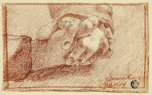 Folded Hands by Unknown Artist, drawing, 1700-1799