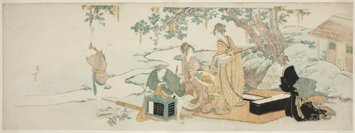 Picnic party by Katsushika Hokusai (葛飾 北斎), print, 1796-1812