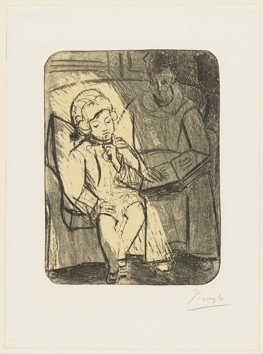 The Reading (La Lecture) by Pablo Picasso, print, 1925