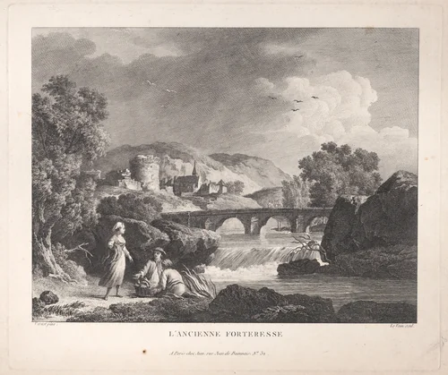 The Old Fortress by Joseph Vernet, print, 1745-1755