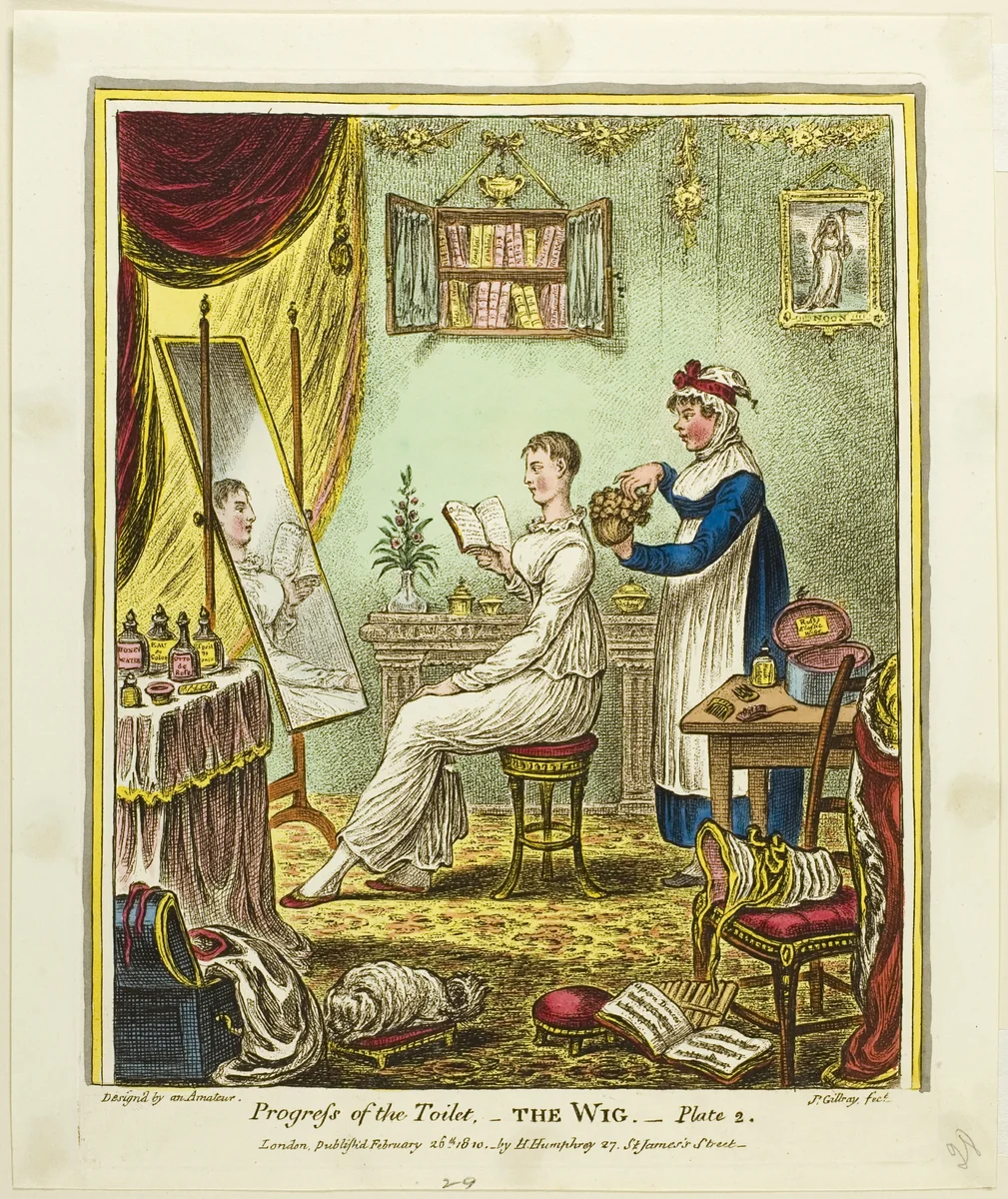 The Wig, plate two from Progress of the Toilet by James Gillray, print, 1810