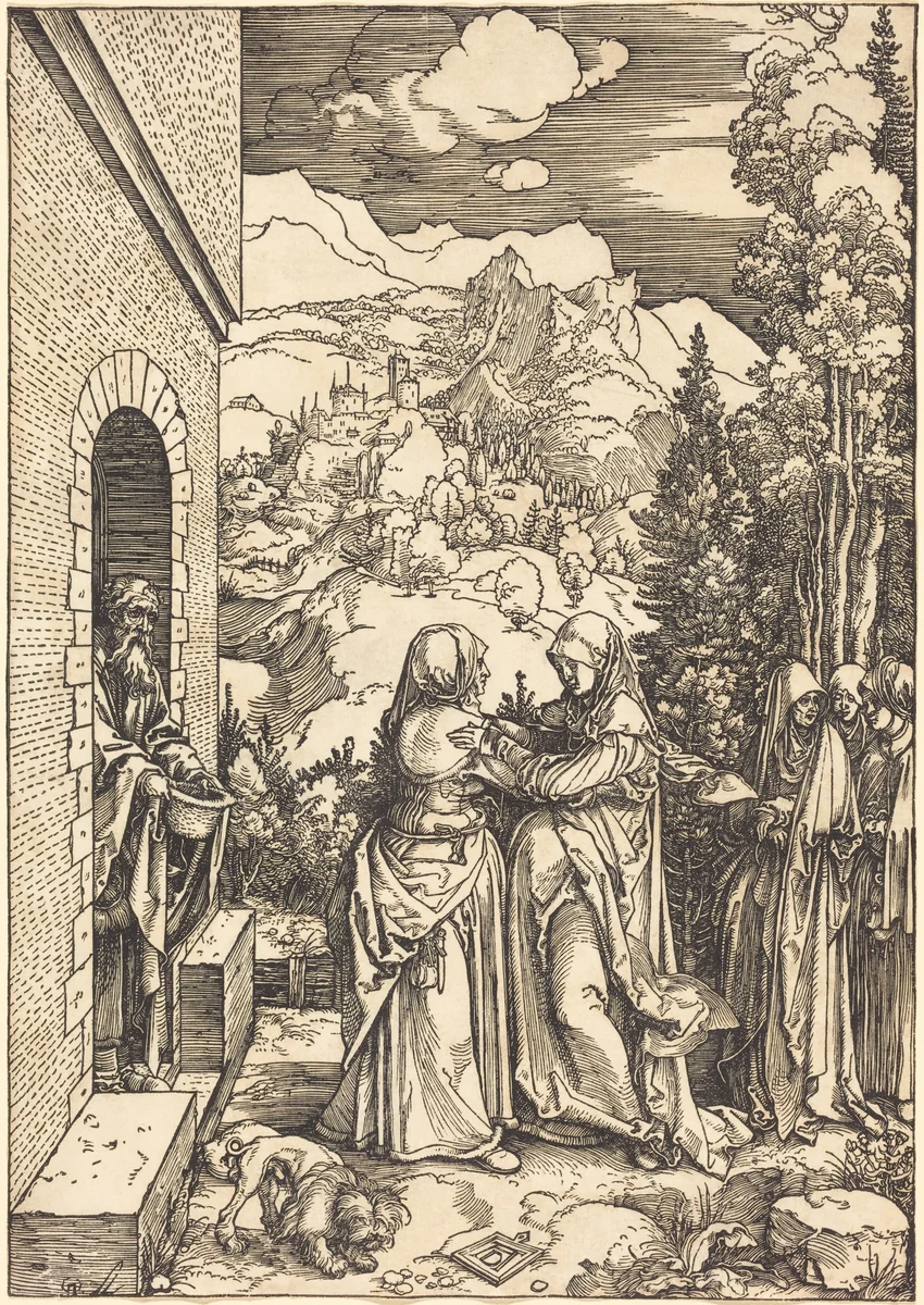 The Visitation by Albrecht Dürer, print, 1504