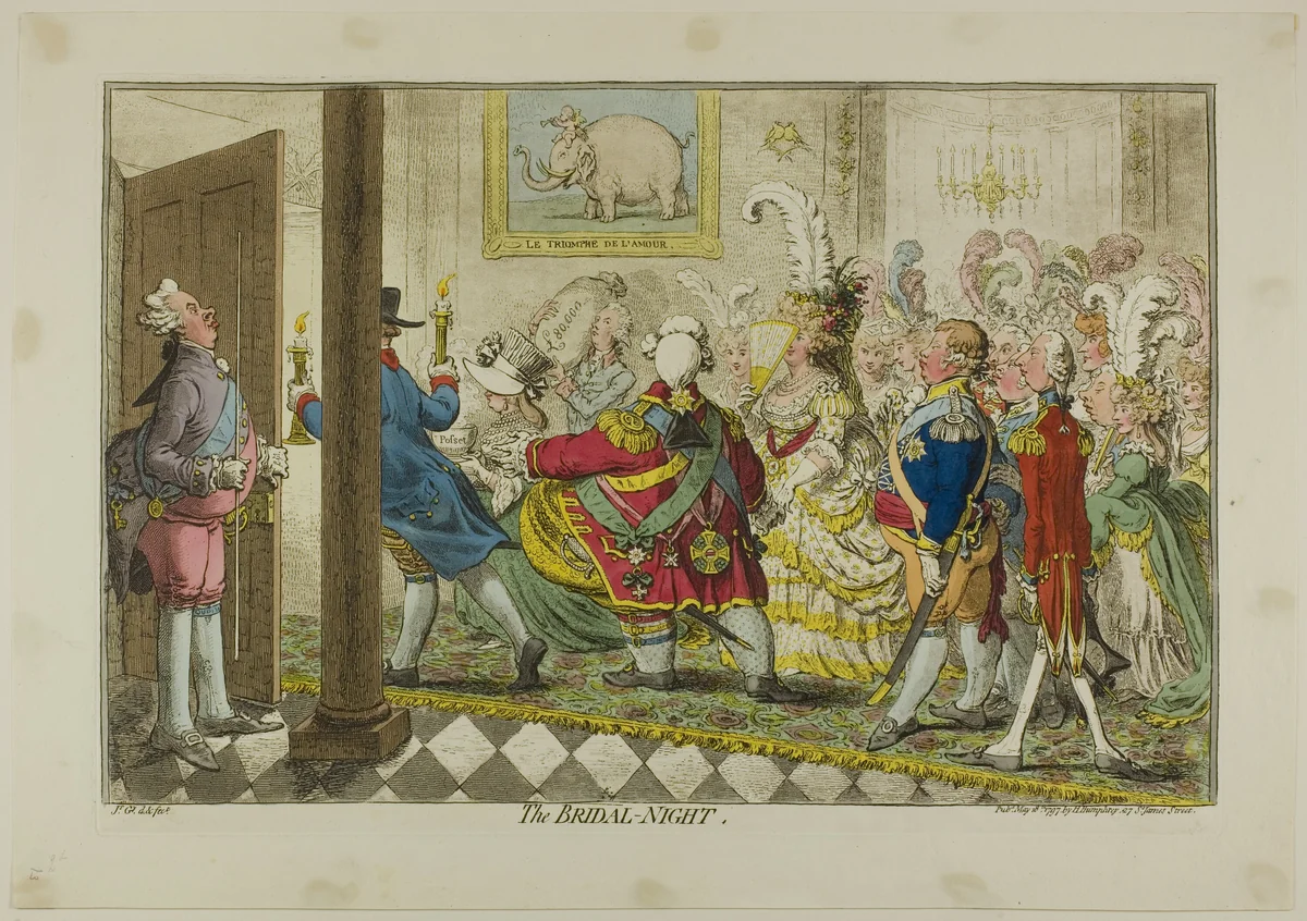 The Bridal Night by James Gillray, print, 1797