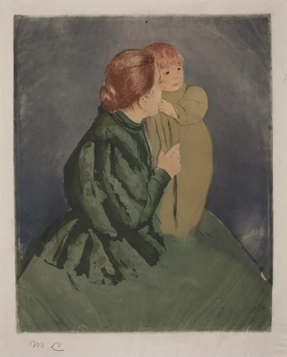 Peasant Mother and Child by Mary Cassatt, print, 1894
