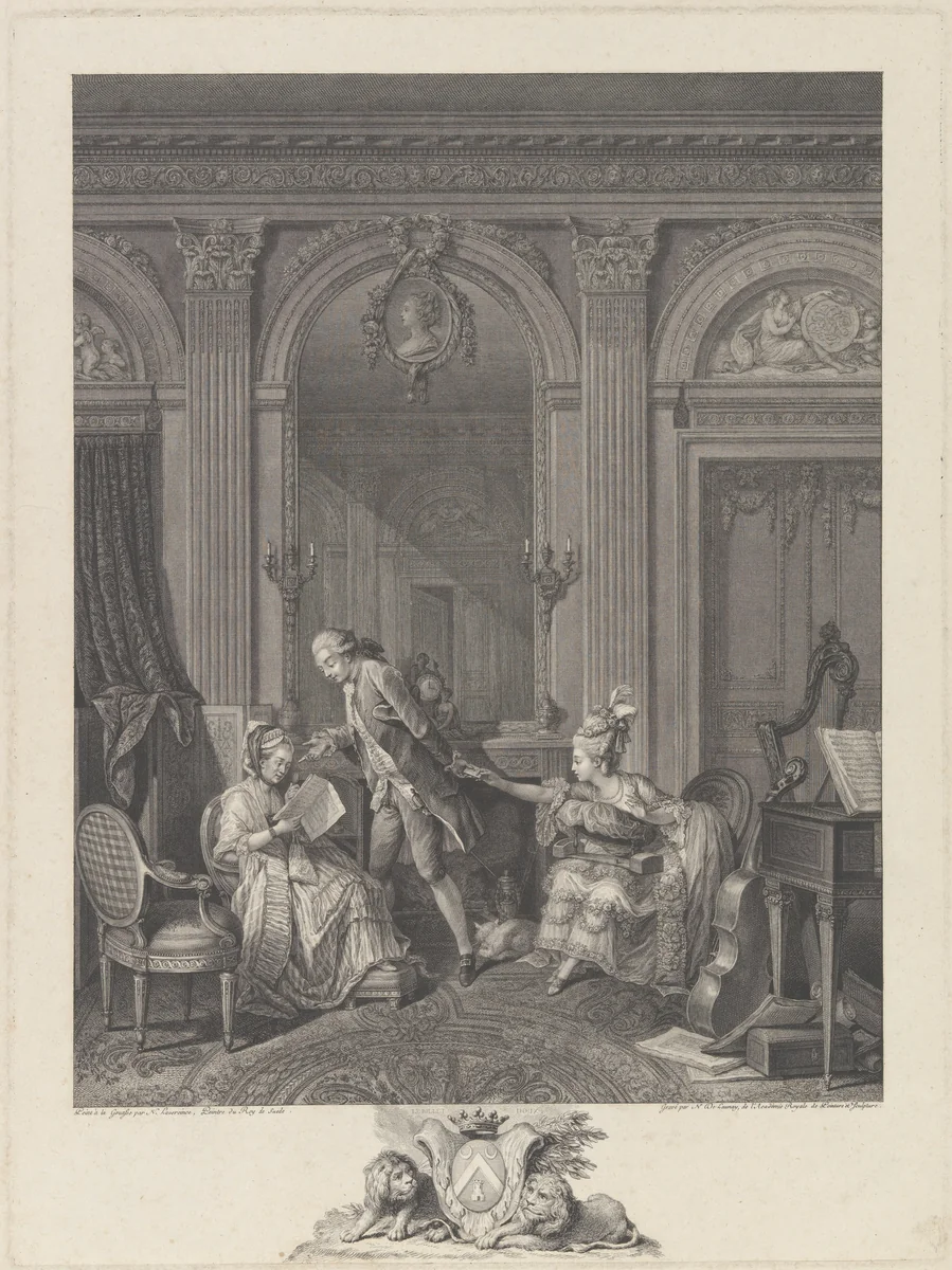 Le Billet Doux by Nicolas de Launay, print, 1778