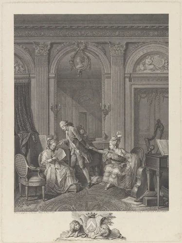 Le Billet Doux by Nicolas de Launay, print, 1778