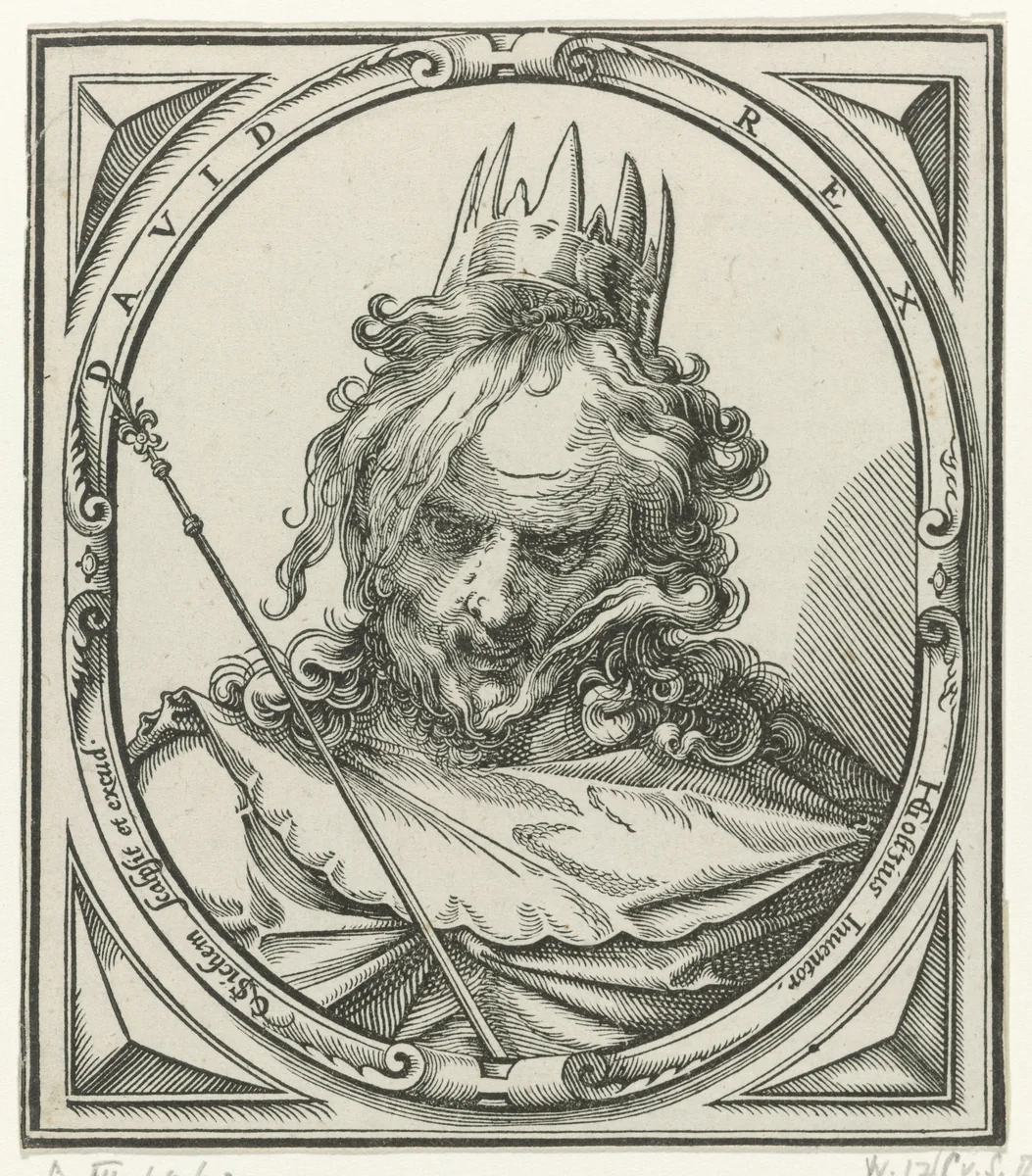 Koning David by Unknown, print, 1546-1624