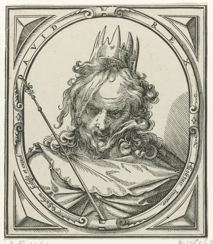 Koning David by Unknown, print, 1546-1624