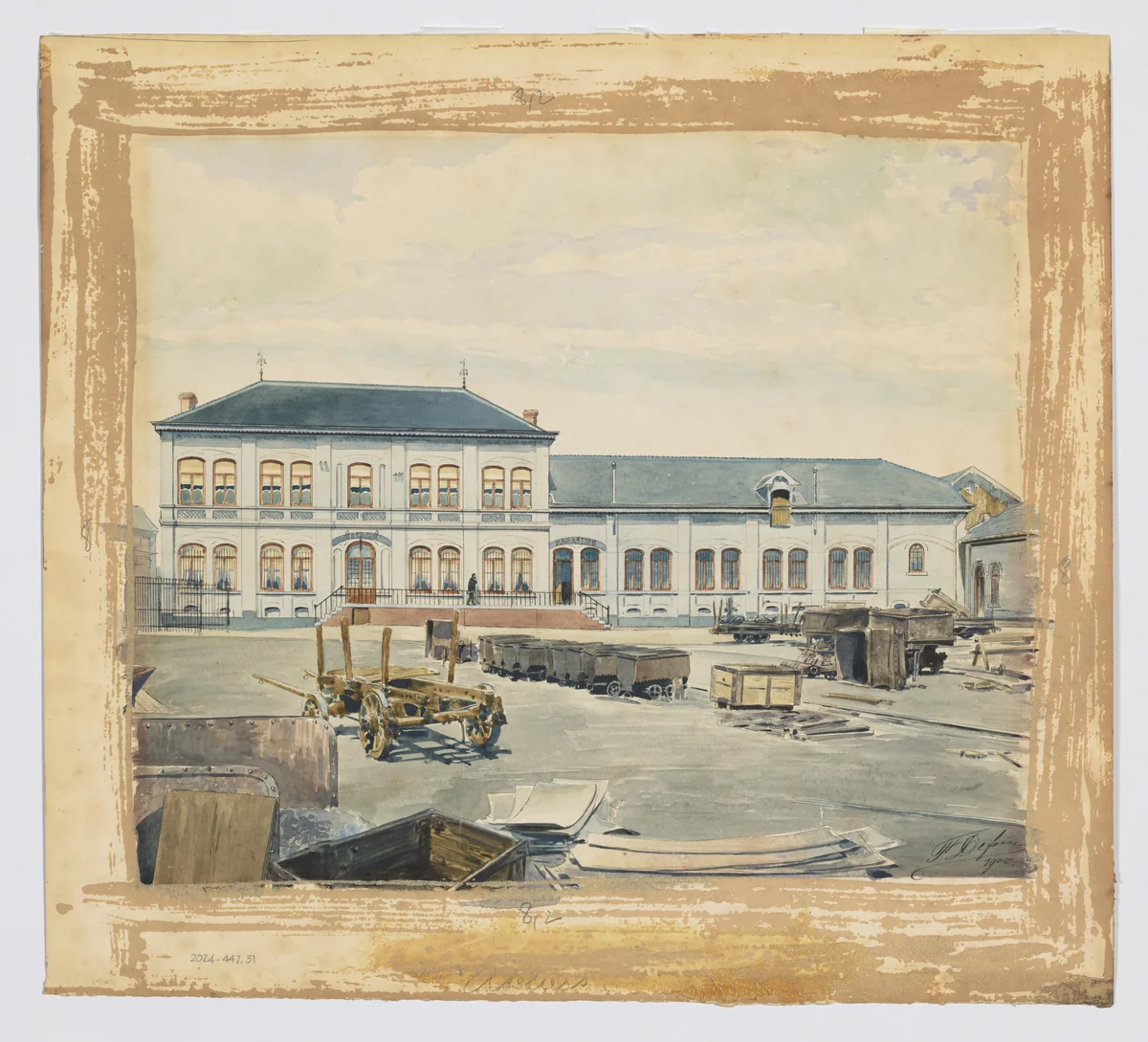 Perspective View from a series of Mines and Factories by Th Defoiss, drawing, 1900-1910