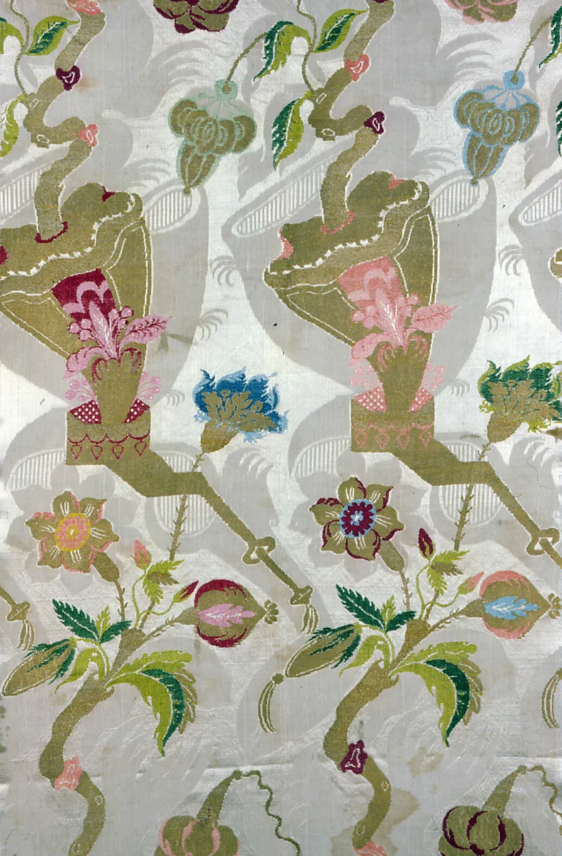 Panel (Dress Fabric) by France, textile, 1703-1705