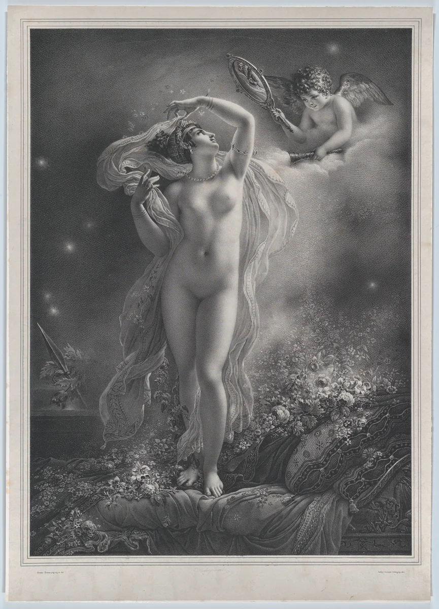 Danaë by Anne-Louis Girodet-Trioson, print, 1824