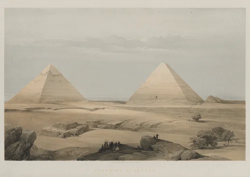 Egypt and Nubia, Volume II: Pyramids of Geezeh by Louis Haghe, print, 1848