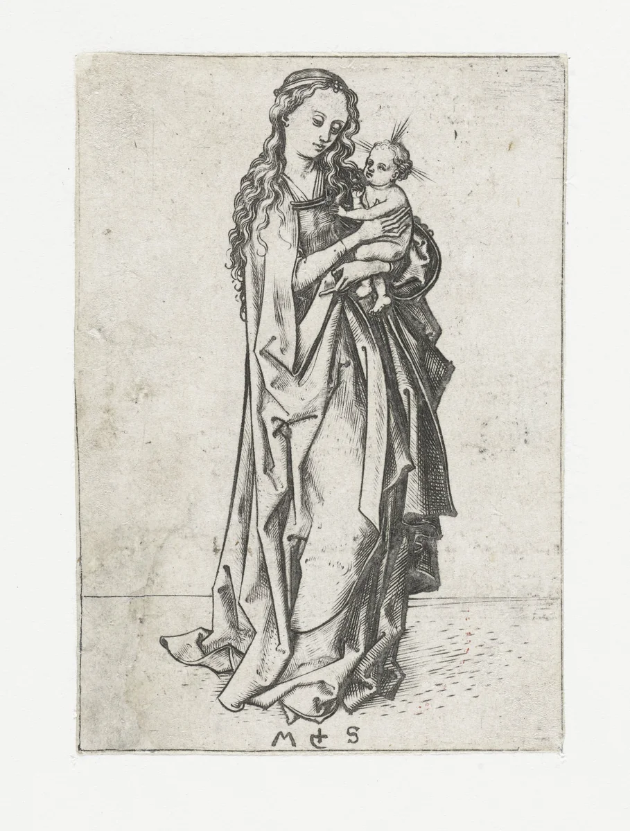 Madonna met kind by Unknown, print, 1470-1491