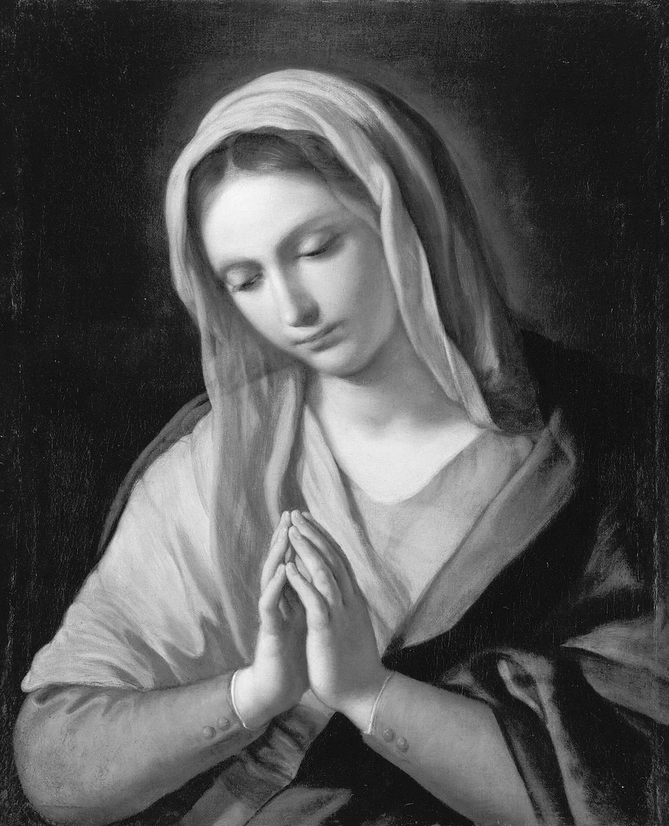 Praying Virgin by Italian, painting, 1715-1725