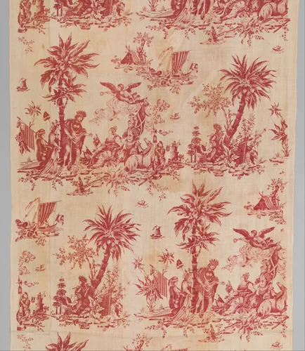 "Panurge dans l'île des lanternes" by Petitpierre et Cie, textile, 1781-1792