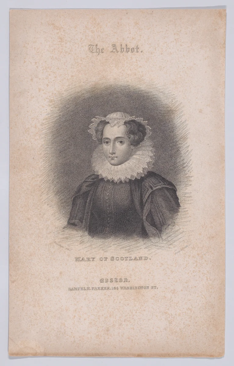 Mary, Queen of Scots (frontispiece, from "The Abbot," volume I) by Annin & Smith, print, 1831
