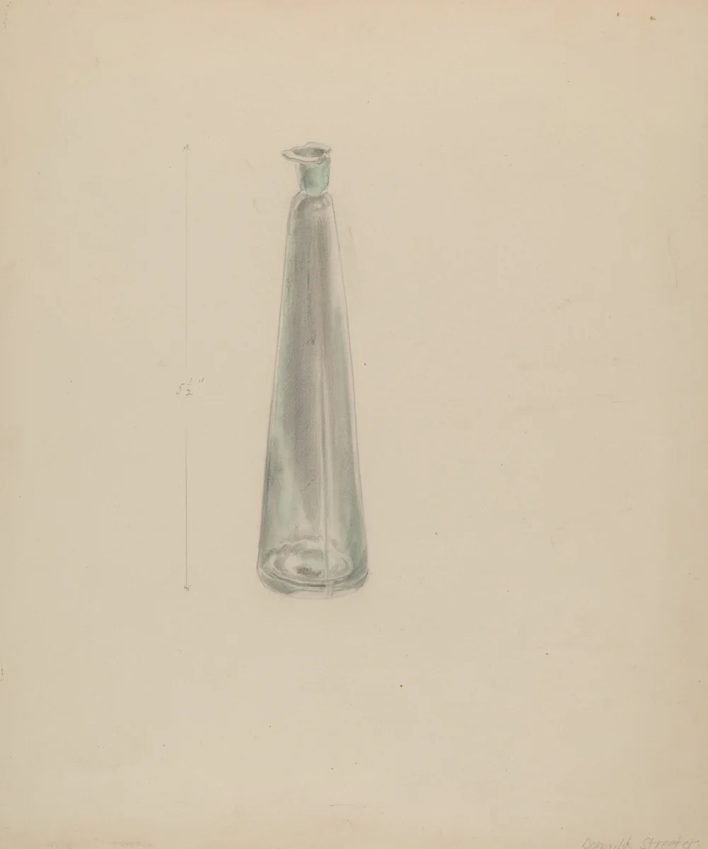 Medicine Bottle by Donald Streeter, index of american design, 1936