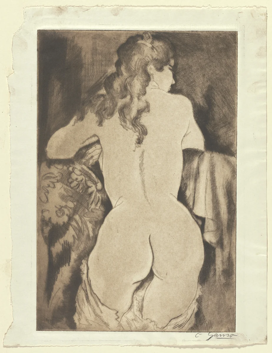 Nude by Emil Ganso, print, 1929