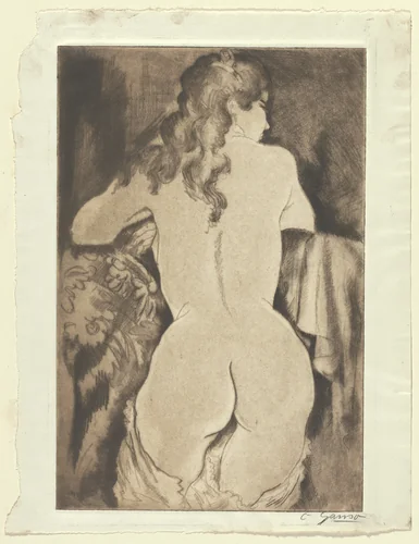 Nude by Emil Ganso, print, 1929