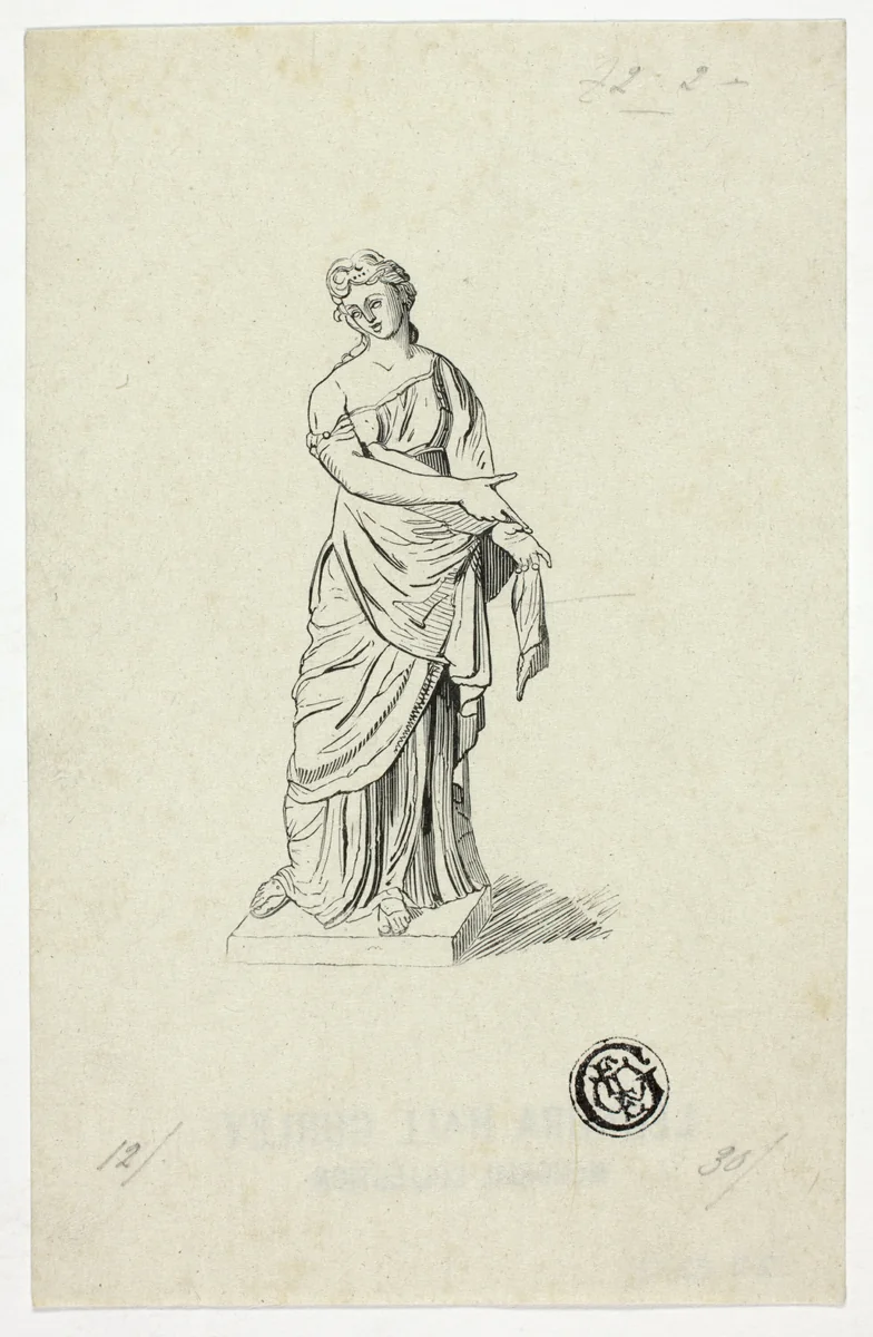 Allegorical Figure (Statue) by Artist Unknown, drawing, 1700-1799