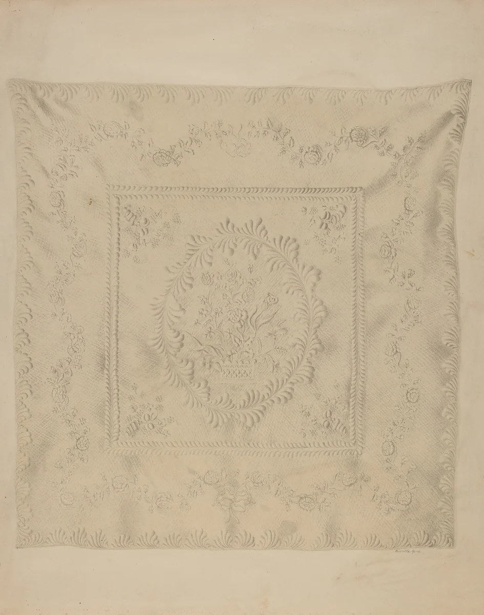 Quilt Coverlet by Minnetta Good, index of american design, 1938