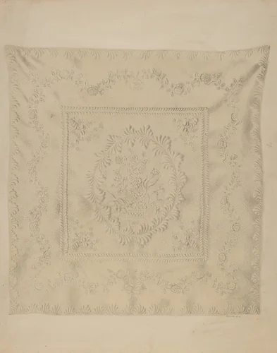 Quilt Coverlet by Minnetta Good, index of american design, 1938