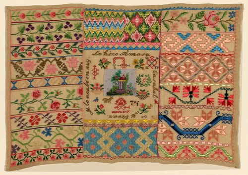 Sampler by Mexico, textile, 1849