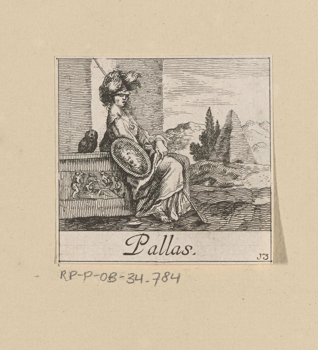 Minerva by anonymous, print, 1620-1664