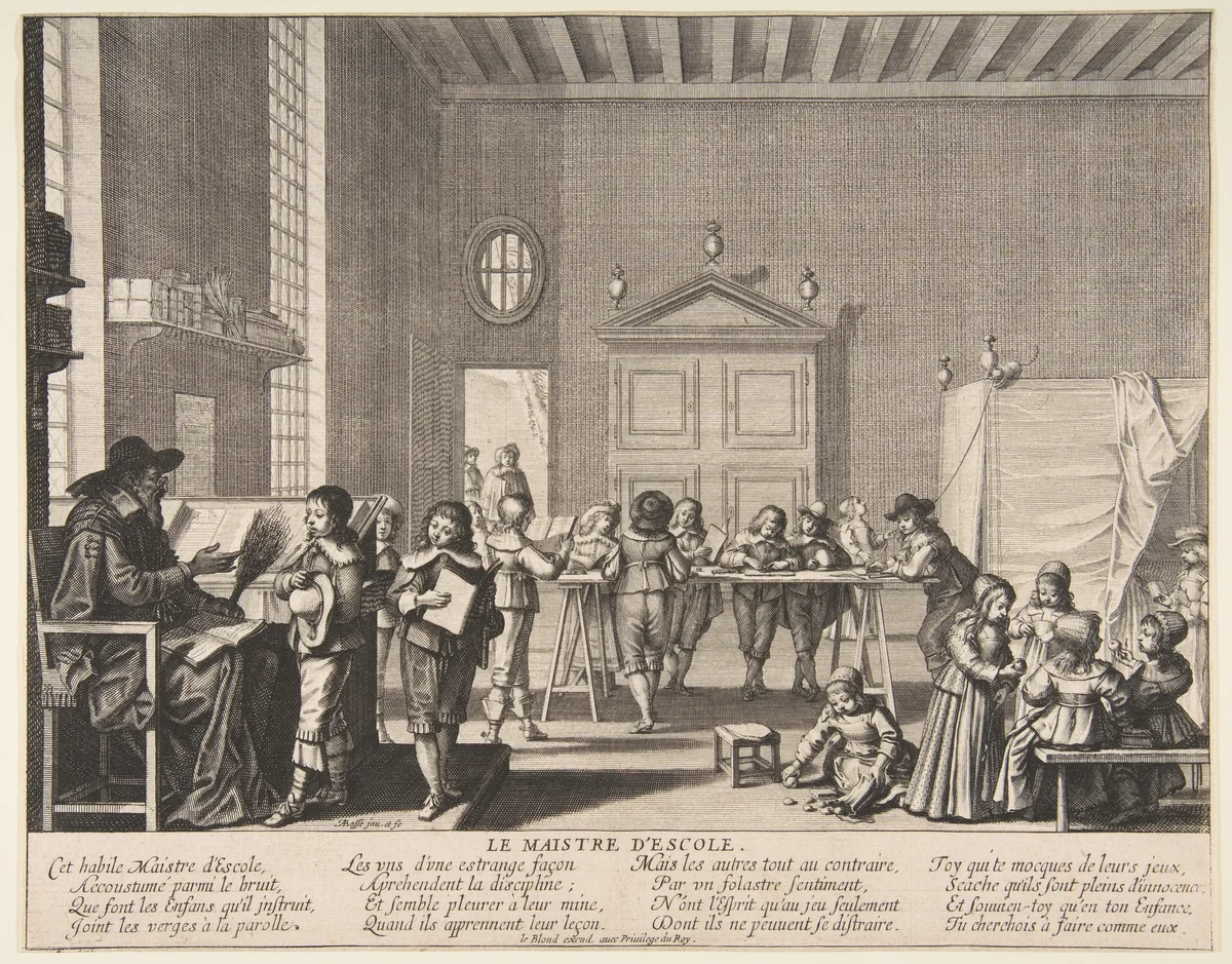 The School Master by Abraham Bosse, print, 1630-1643