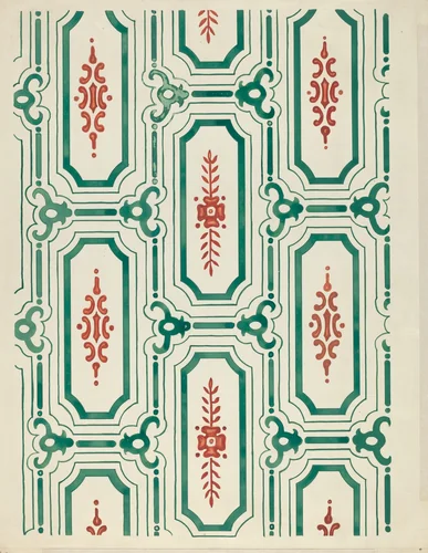 Wallpaper by American 20th Century, index of american design, 1935-1942