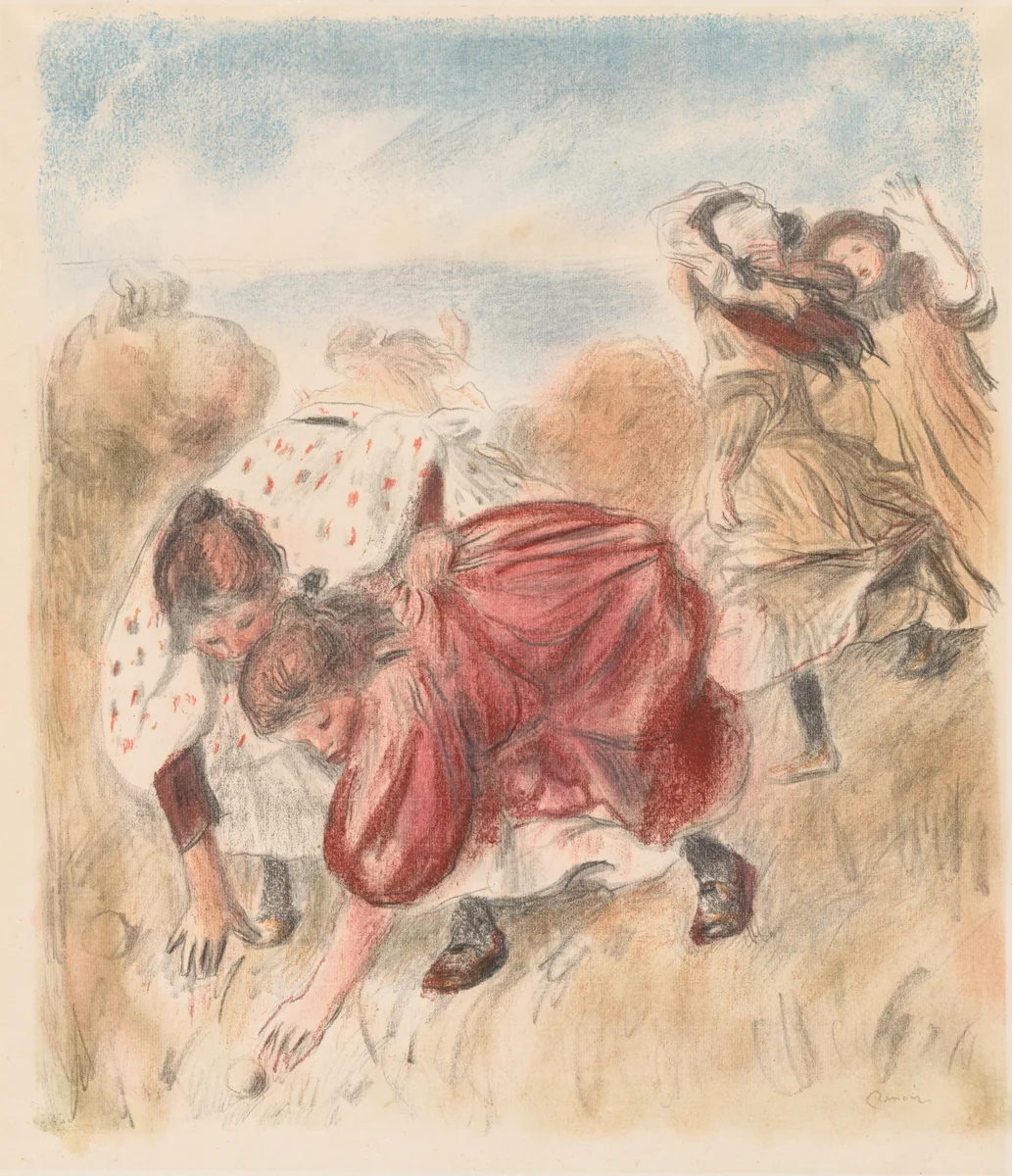Children Playing Ball by Pierre-Auguste Renoir, print, 1900