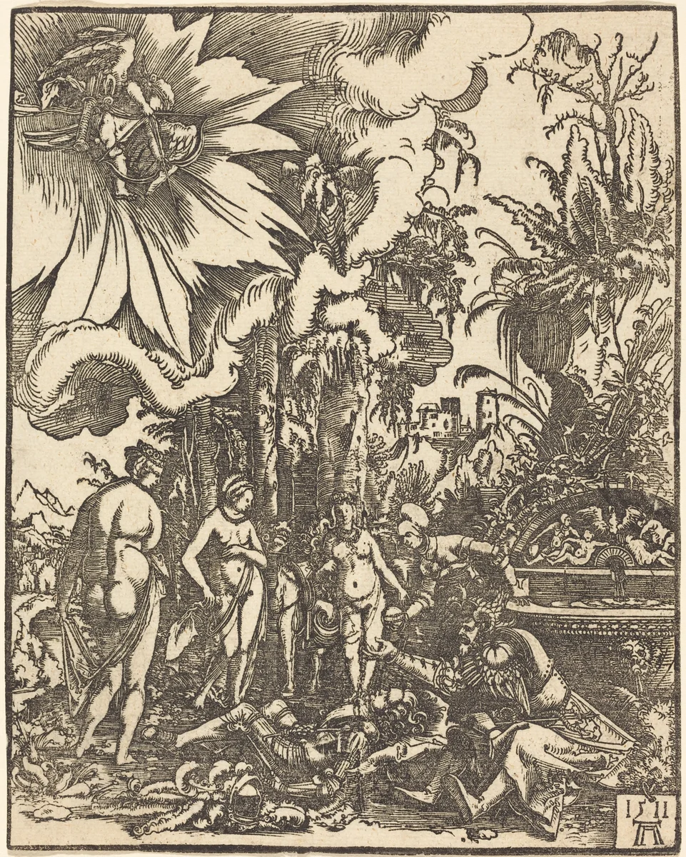 The Judgment of Paris by Albrecht Altdorfer, print, 1511