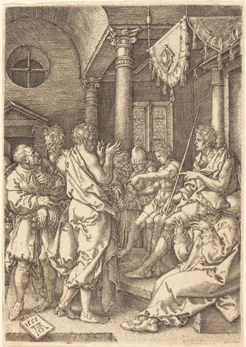 The Two Elders Convicted by the Testimony of Daniel by Heinrich Aldegrever, print, 1555