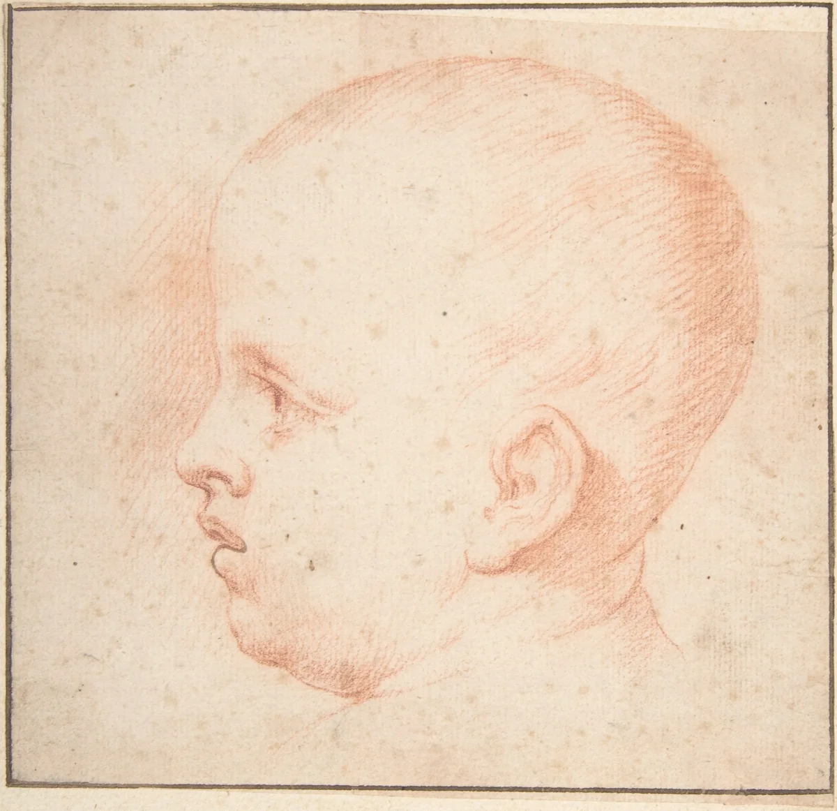 Child's Head by anonymous, drawing, 1700-1799