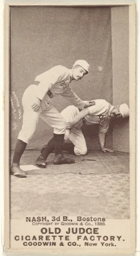 Nash, 3rd Base, Boston, from the Old Judge series (N172) for Old Judge Cigarettes by Goodwin & Company, photograph, 1888
