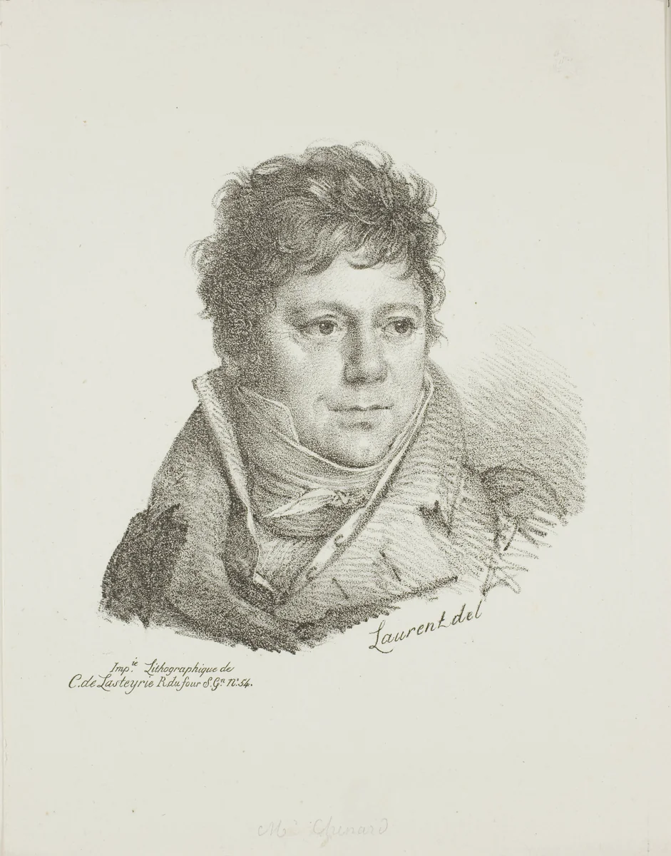 Portrait of M. Chenard by Jean-Antoine Laurent, print, 1800-1832