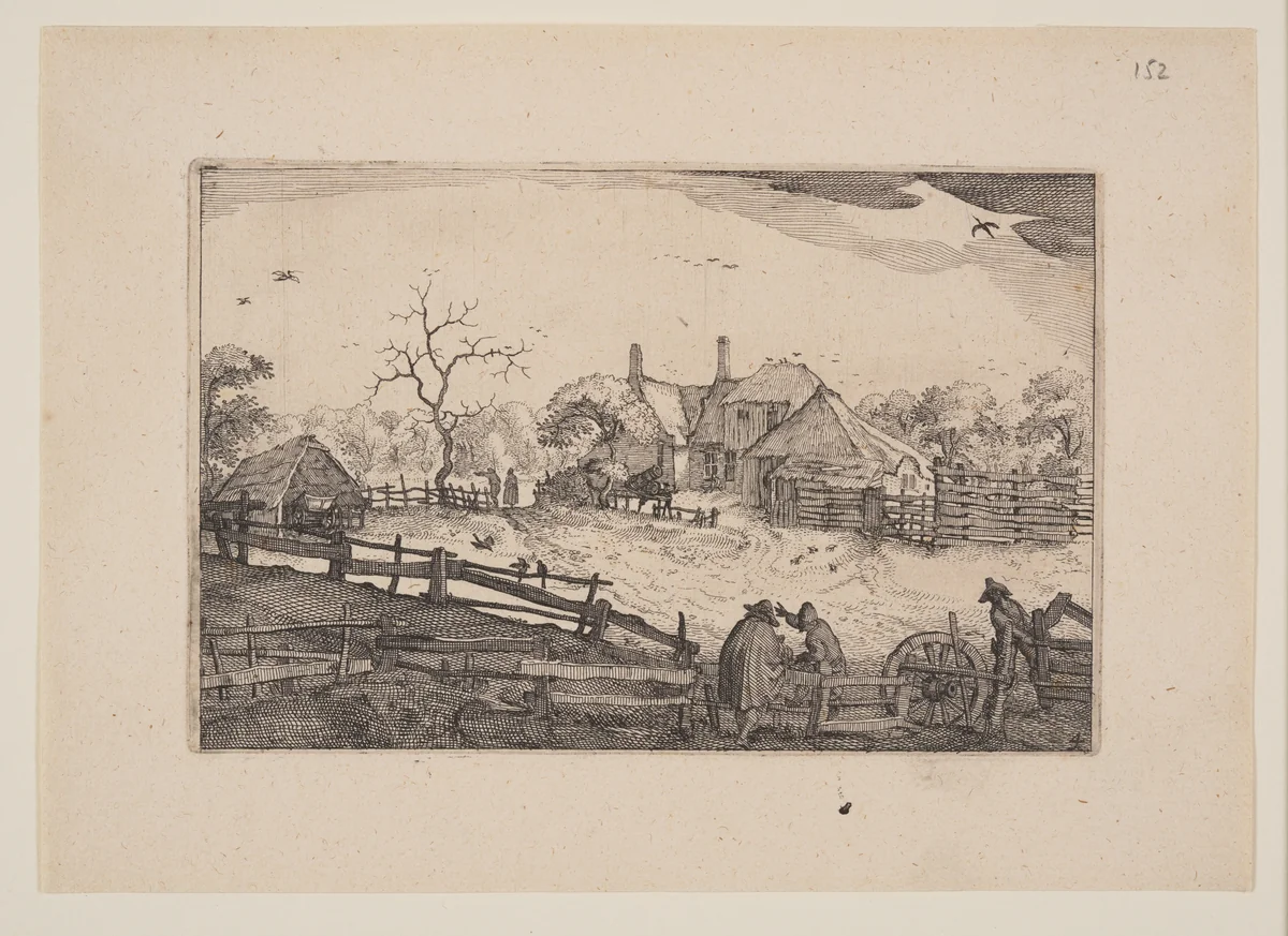Father’s Inn, from Views in the Surroundings of Haarlem (Plaisante Plaetsen) by Claes Jansz Visscher, print, 1610-1620