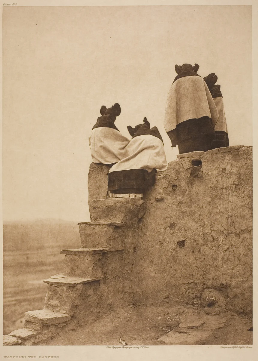 Watching the Dancers by Edward Curtis, print, 1906