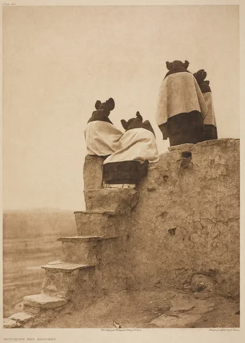 Watching the Dancers by Edward Curtis, print, 1906